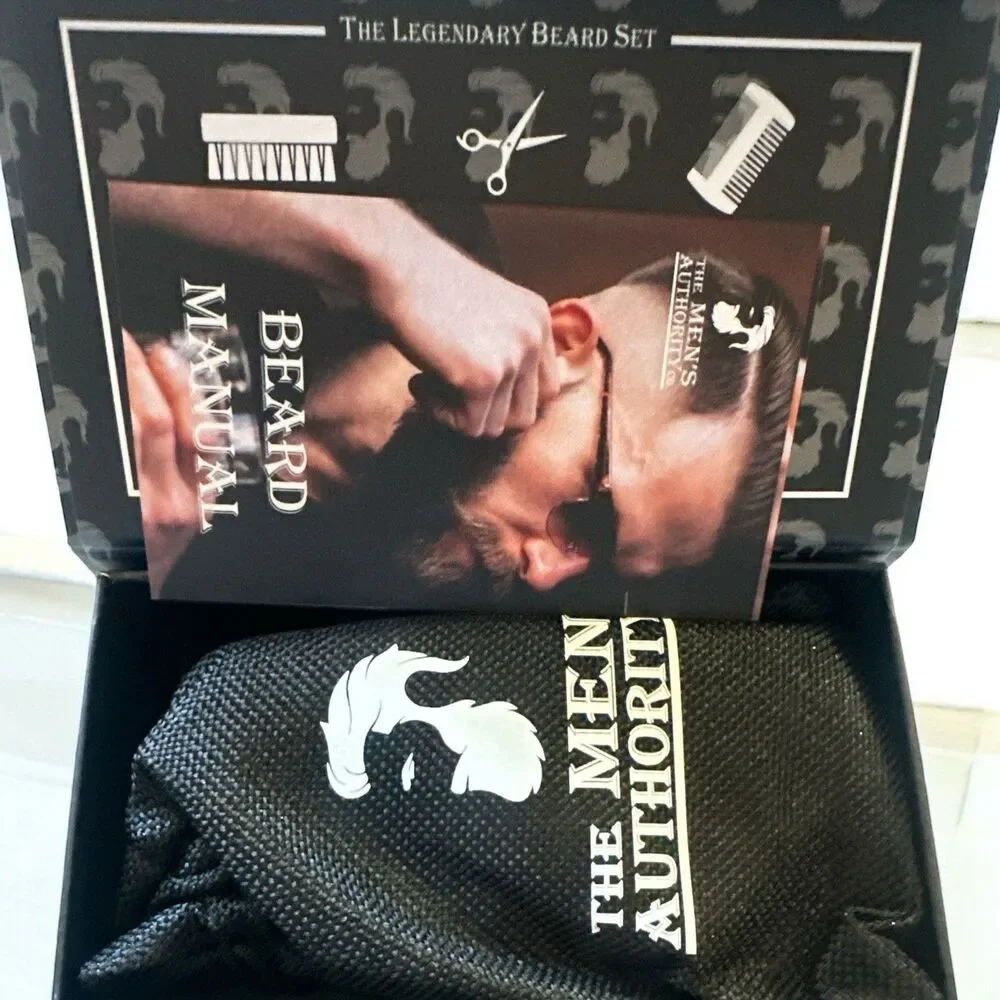 NEW M.A.C. The Men's Authority The Legendary Beard Kit 6pc w/ Black Gift Box